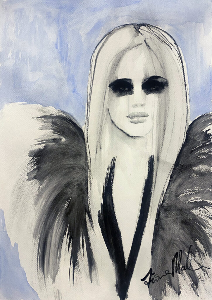 Bronte - fashion illustration by Artist Fiona Maclean