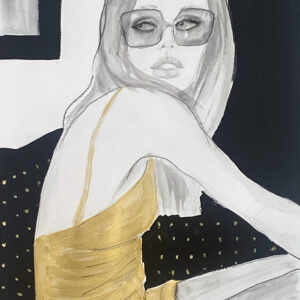 Black & Gold fashion illustration Artist Fiona Maclean