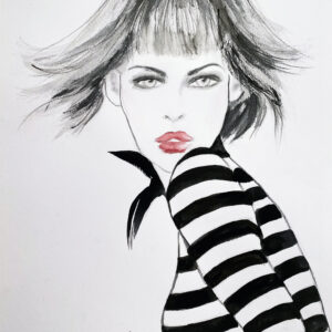 Jeanne - fashion illustration by Fiona Maclean