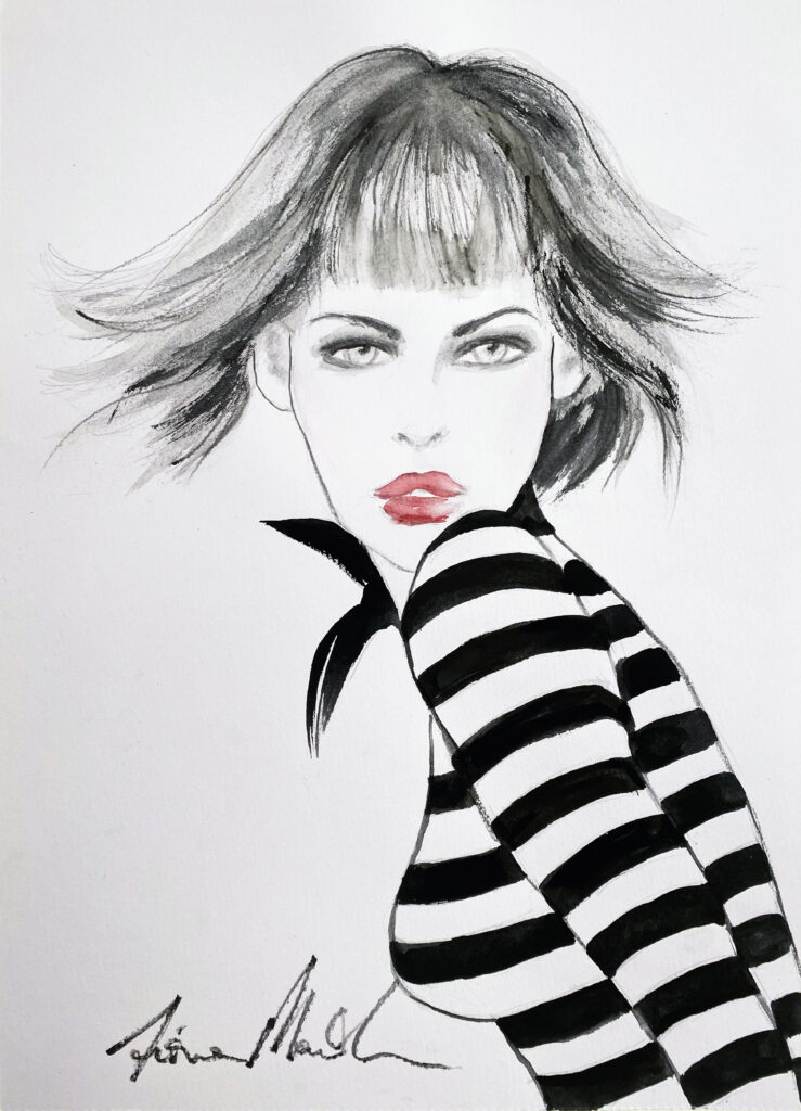 Jeanne - fashion illustration by Fiona Maclean